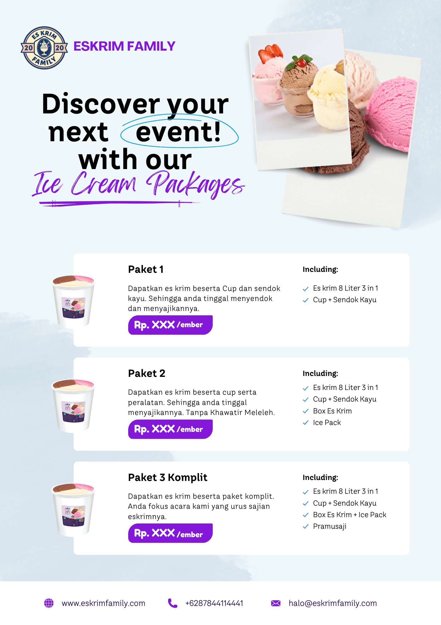Brosur Paket Es Krim Hajatan Karawang 1 BROSUR PAKET ESKRIM AICE XXX