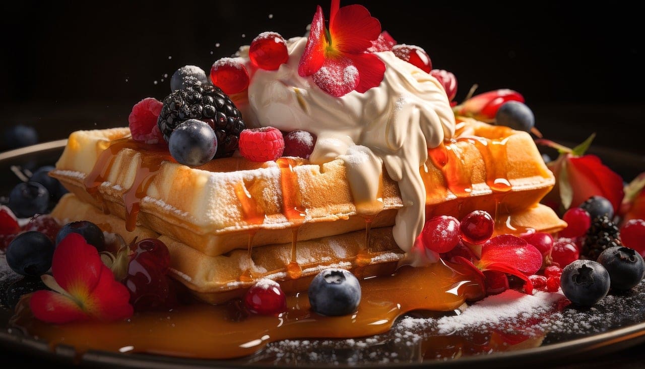 Wafle: Manisan Klasik yang Tak Lekang Oleh Waktu 1 wafle buah eskrim
